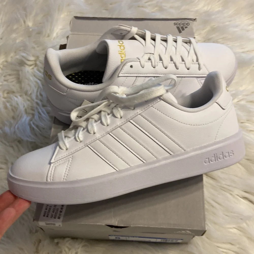 Adidas GRAND COURT 2.0 SHOES SIZE 8BRAND NEW WITH TAG COLOR WHITE - Picture 3 of 12